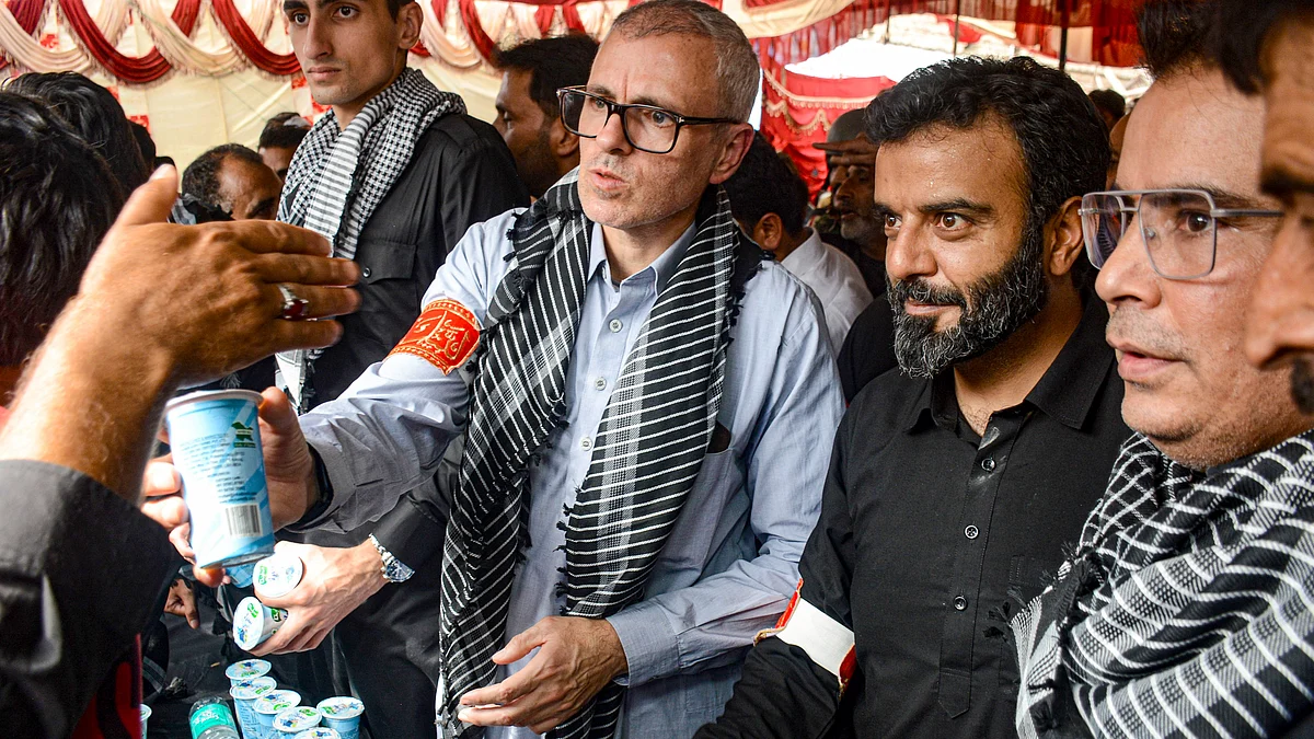 Omar Abdullah in Srinagar on 17 July (photo: PTI)