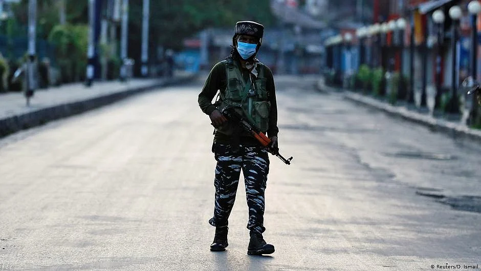 File photo of security personnel in Kashmir
