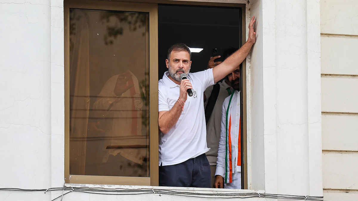 Rahul Gandhi in Ahmedabad on 6 July (photo: PTI)