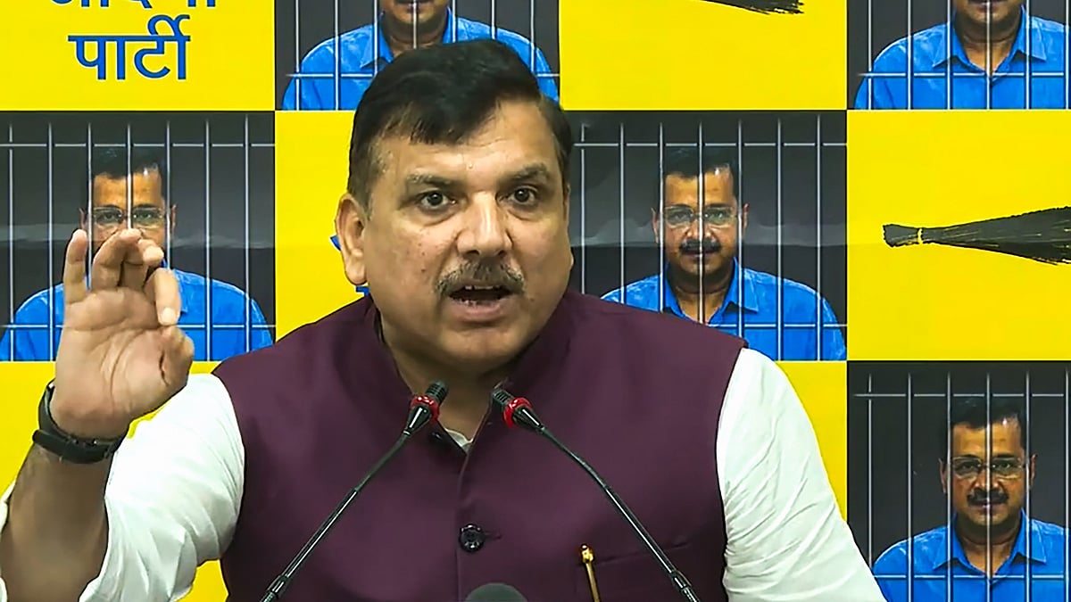 Sanjay Singh addresses a press conference in New Delhi on 30 June (photo: PTI)