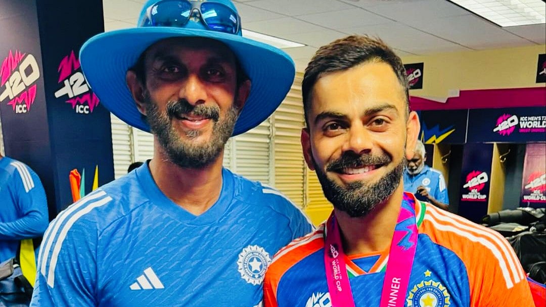 Vikram Rathour with Virat Kohli (photo: social media)