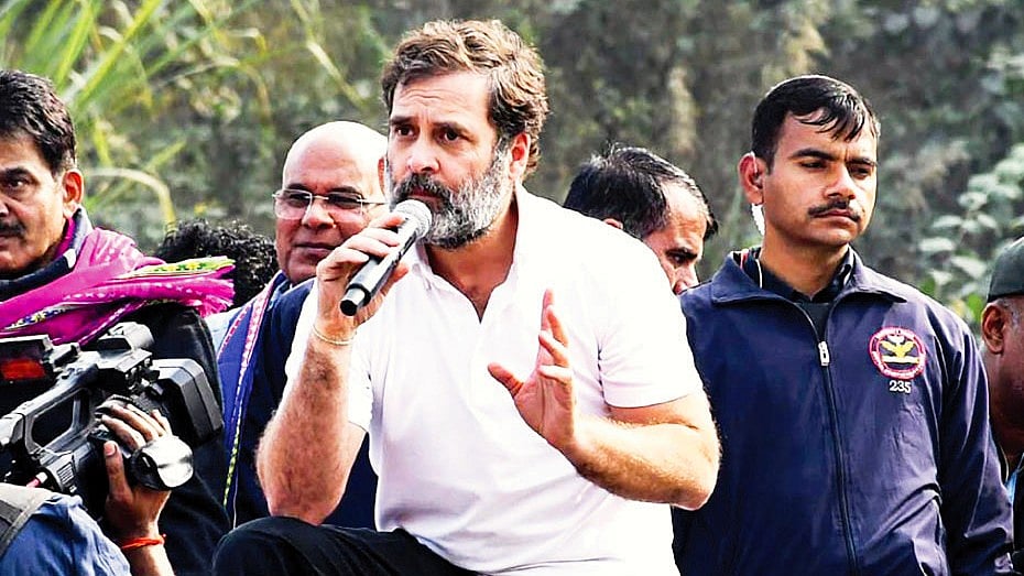 Rahul Gandhi addresses Congress workers in Ahmedabad