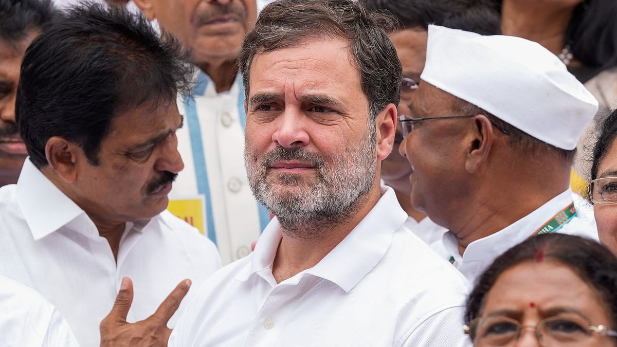 Rahul Gandhi during a protest in New Delhi on 1 July (photo: PTI)
