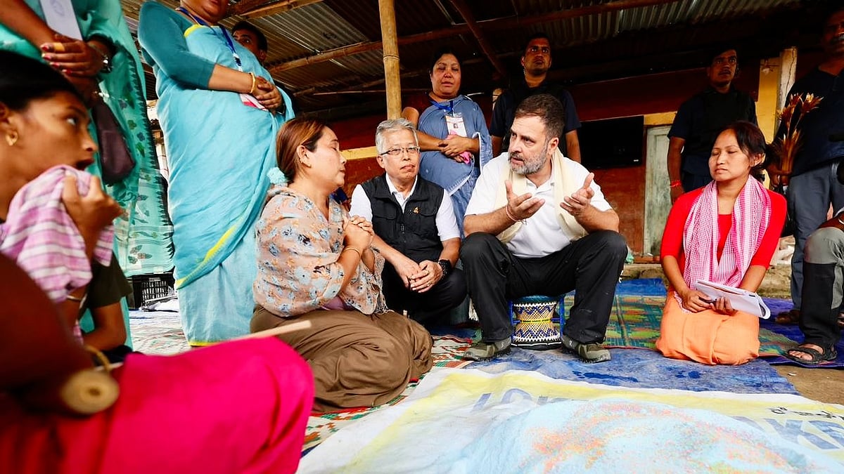 Rahul flags BJP ‘mismanagement’ of Assam floods, meets victims of Manipur violence