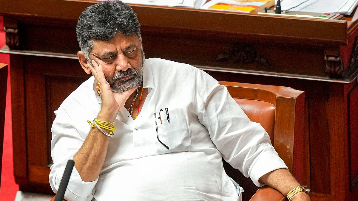 D.K. Shivakumar in Bengaluru on 25 July (photo: PTI)