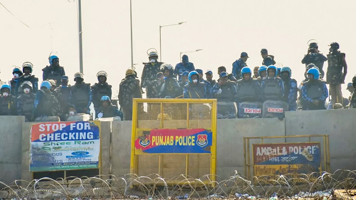 File photo of the Shambhu border point (courtesy: @ramanmann1974/X)