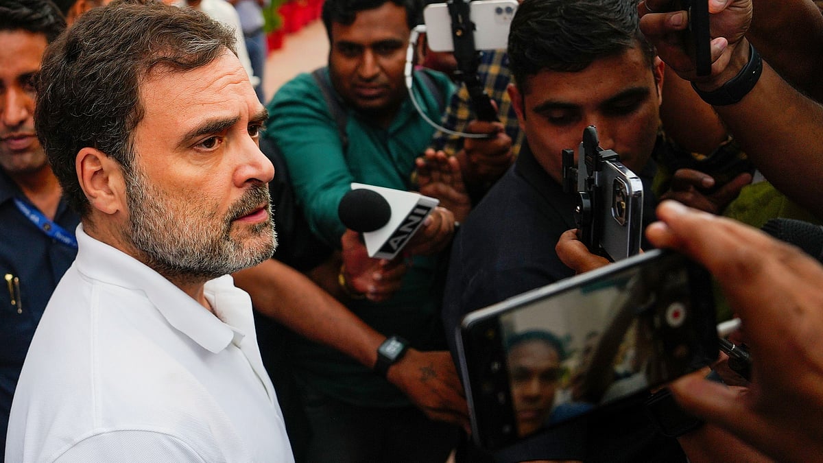 Rahul Gandhi speaks to the media in New Delhi (photo: PTI)