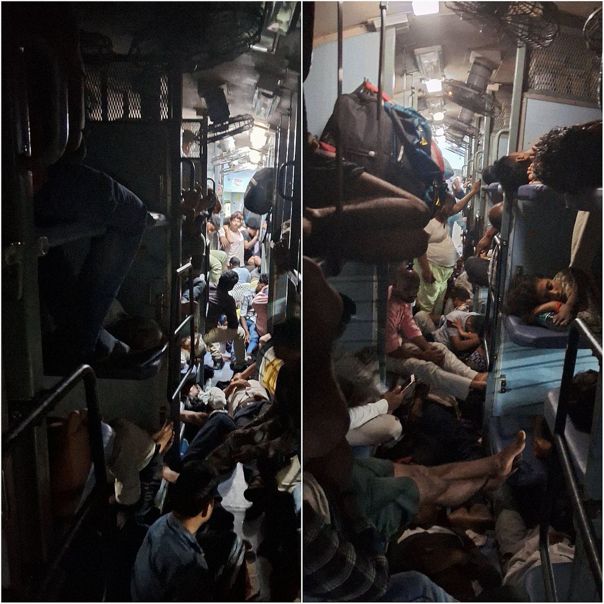 The state of railway travel in India, in second-class compartments