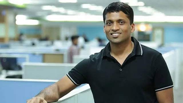 Byju Raveendran (photo: @ThePlacardGuy/X)