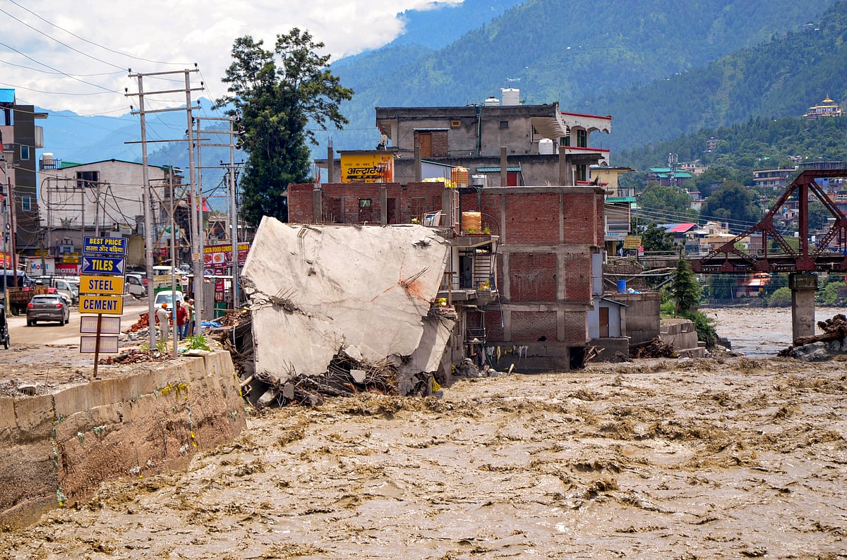Floods damaged various houses, shops, and several bridges were washed away, disrupting road connectivity (photo: PTI)