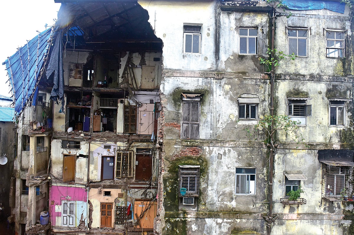 Dilapidated, at-risk buildings bear the mark of Mumbai’s unrelenting monsoons (photo: Getty Images)