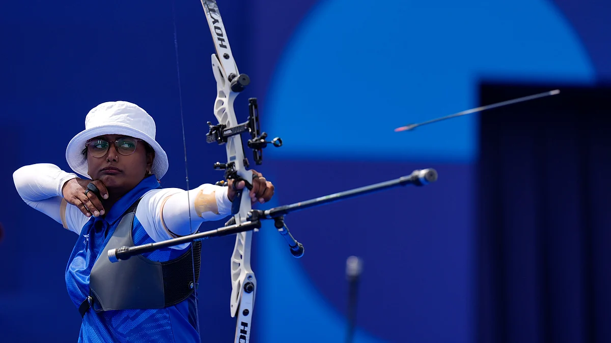 Deepika Kumari in action at 2024 Summer Olympics on 31 July (photo: PTI)