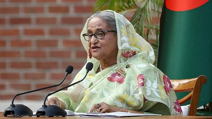 File photo of Sheikh Hasina (photo: @saifahmed75/X)