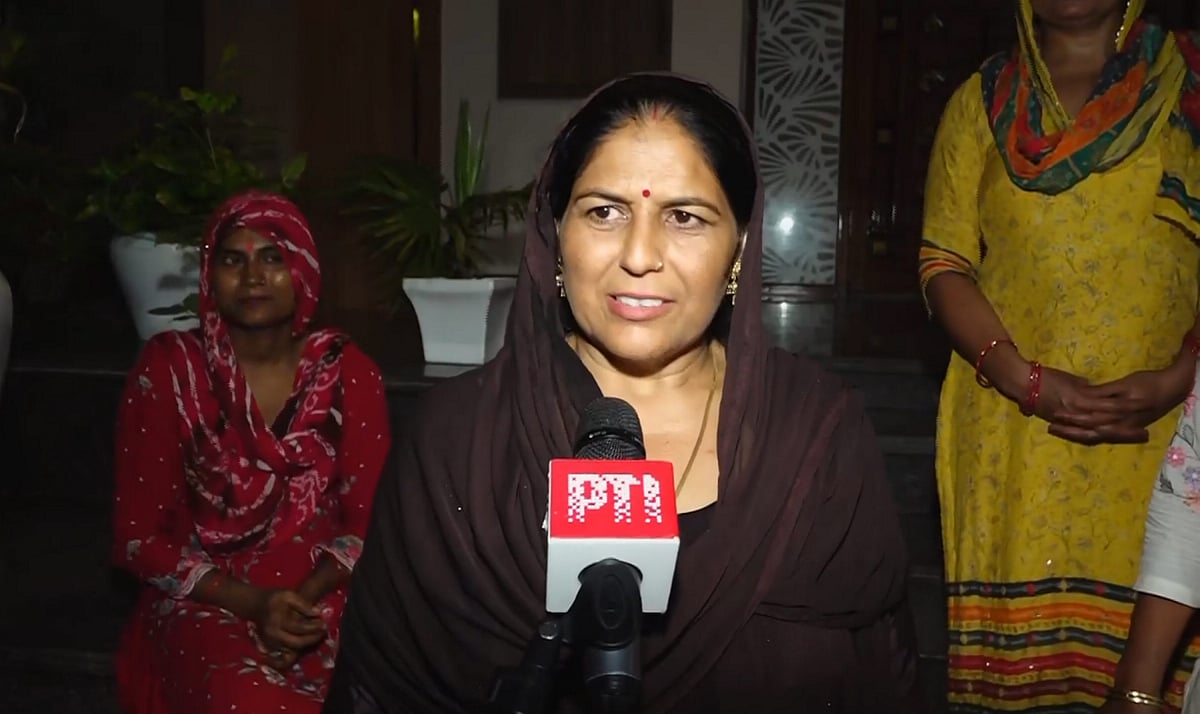Saroj Devi, mother of athlete Neeraj Chopra (photo: PTI)