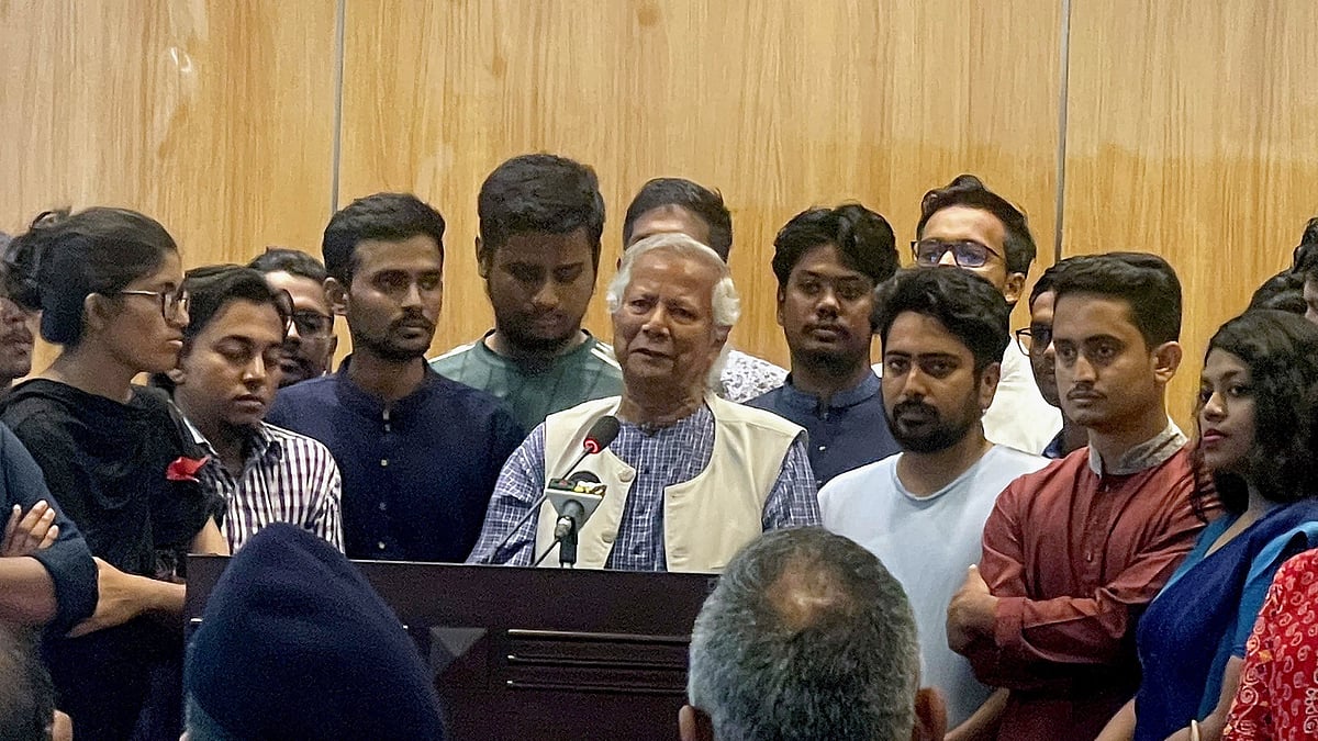 Nobel Laureate Dr. Yunus was sworn in as interim PM on 8 August (photo: PTI)