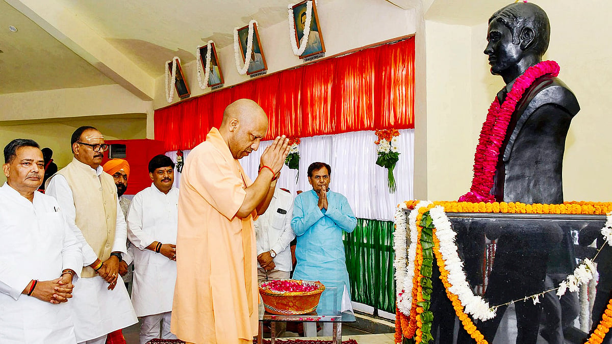 Yogi Adityanath at the Kakori centenary event (photo: PTI)