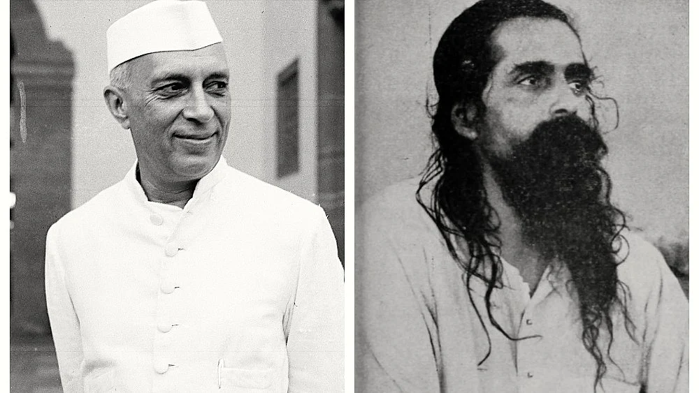 Jawaharlal Nehru and M.S. Golwalkar (right)