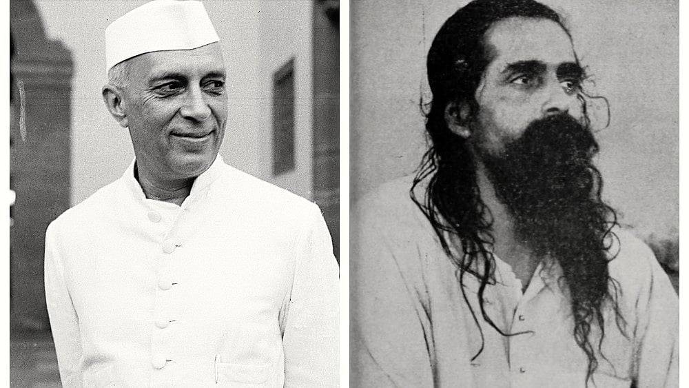 Jawaharlal Nehru and M.S. Golwalkar (right)