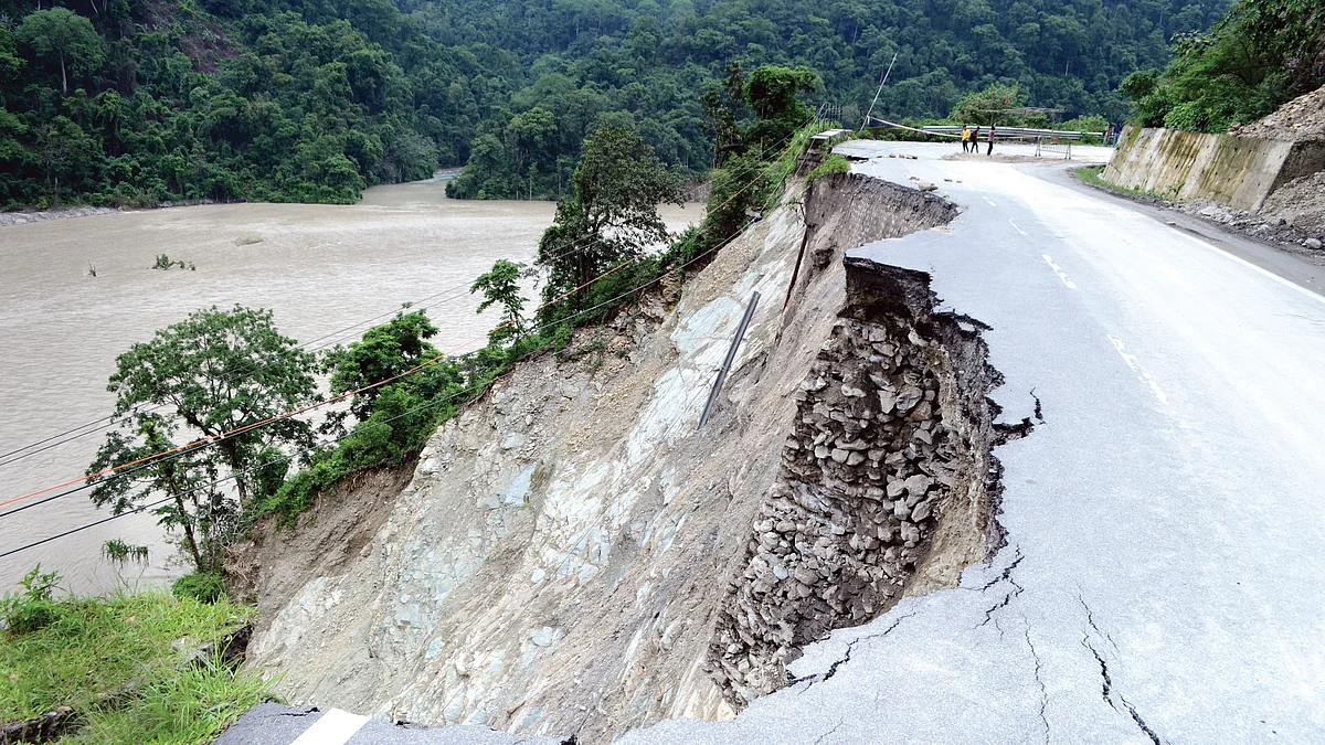 Aftermath of a landslide
