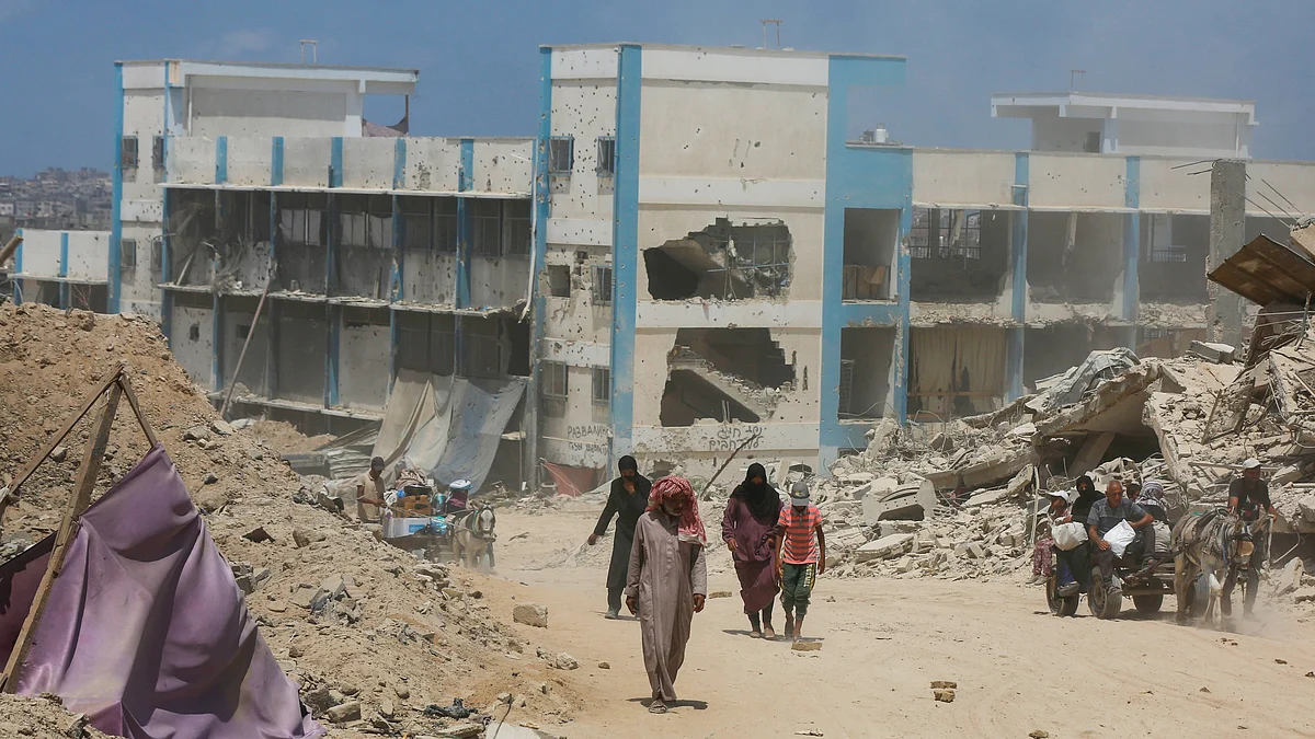 More than half of schools sheltering people in Gaza have been hit in the last 10 months, UNICEF reports