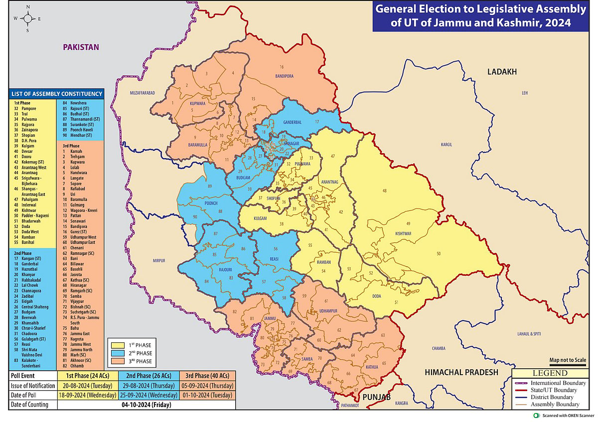 J&K to vote in 3 phases from 18 Sept, Haryana on 1 Oct; results on 4 Oct: EC
