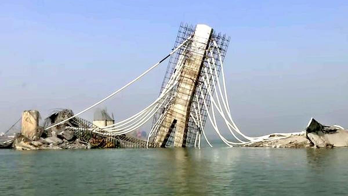 Bihar: Section of bridge over Ganga collapses again