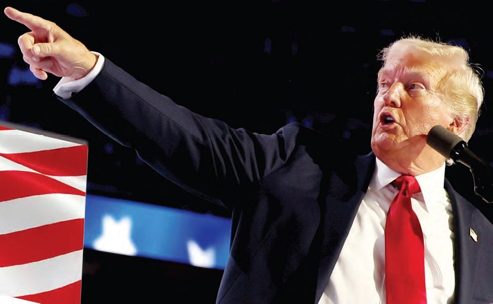 Donald Trump at the Republican National Convention in Los Angeles, July 2024