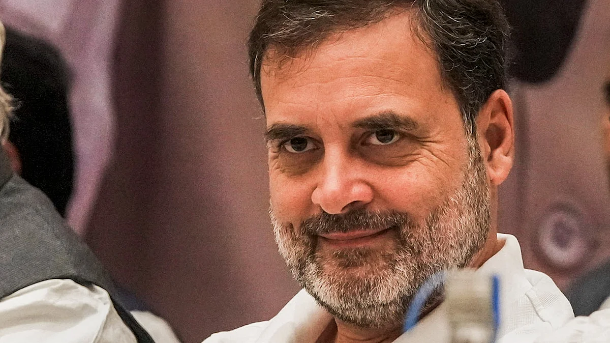 Rahul Gandhi in Srinagar on 22 August (photo: PTI)