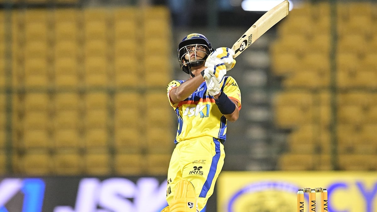 Samit Dravid in action (photo: Maharaja T20 Trophy)