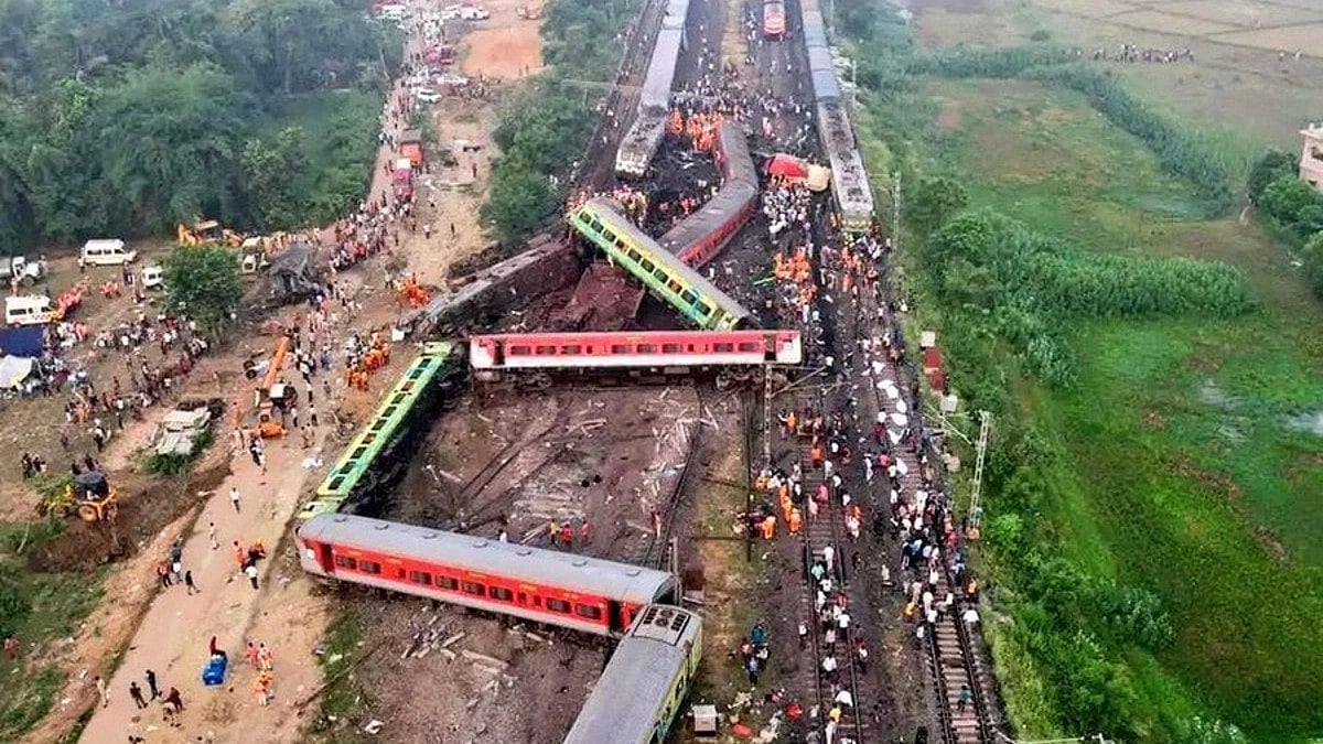 The accident site at Bahanaga Bazar in Odisha’s Balasore district, on 2 June (file photo)