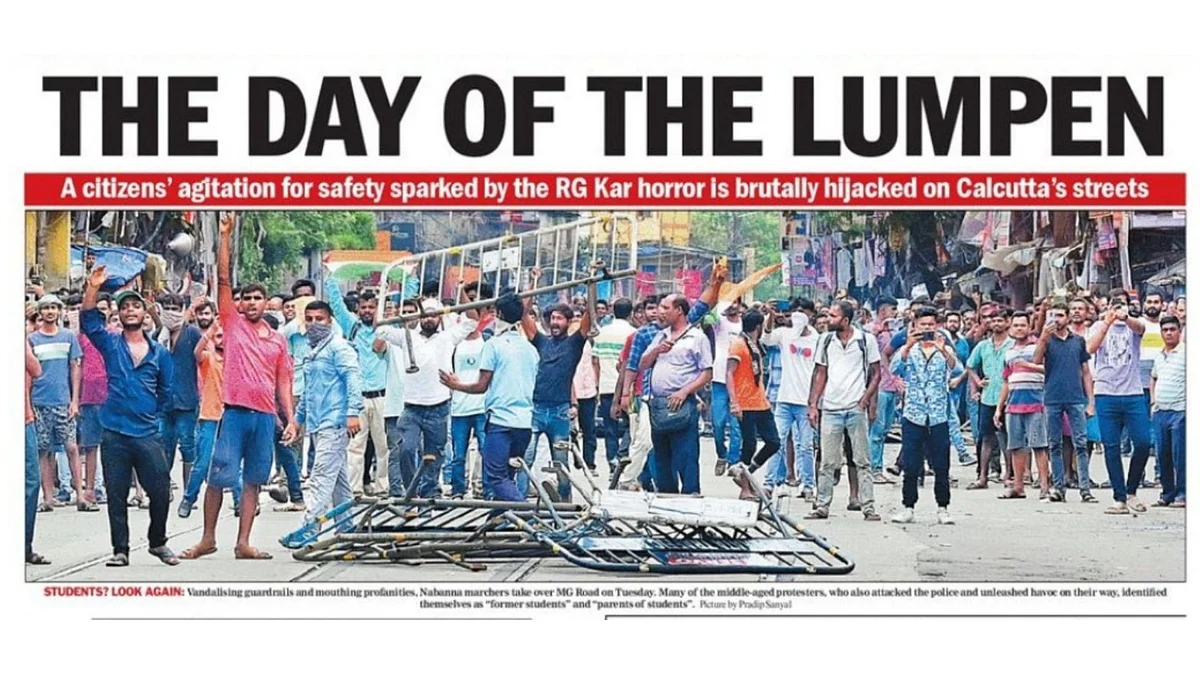 The Telegraph’s headline ‘The Day of the Lumpen’ for the Nabanna Abhijan 'student' march