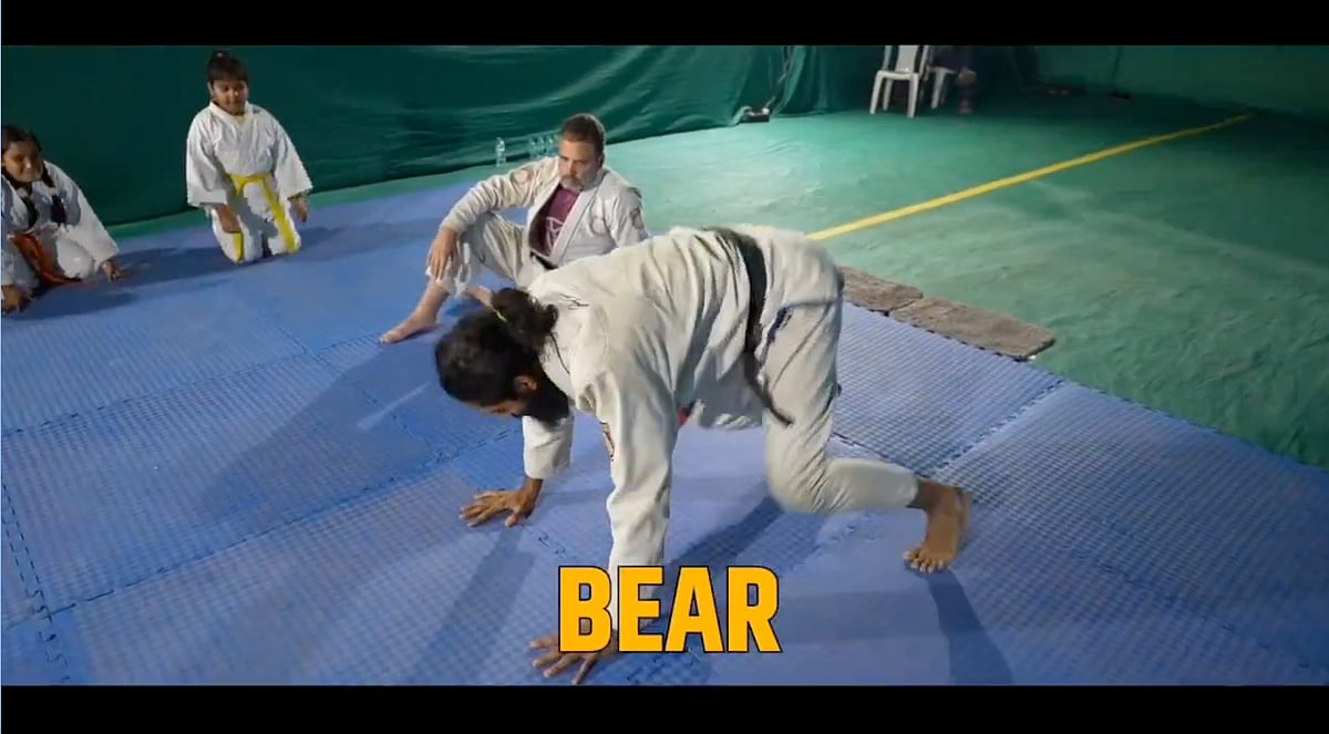 Rahul Gandhi and Arun Sharma are the 'Bear' at the Bharat Jodo Nyay Yatra dojo