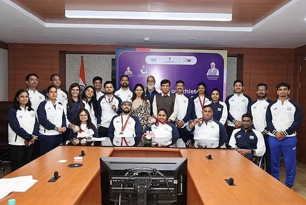 Some of the medallists were felicitated by Dr Mansukh Mandaviya, Union Minister of Sports & Youth Affairs.
