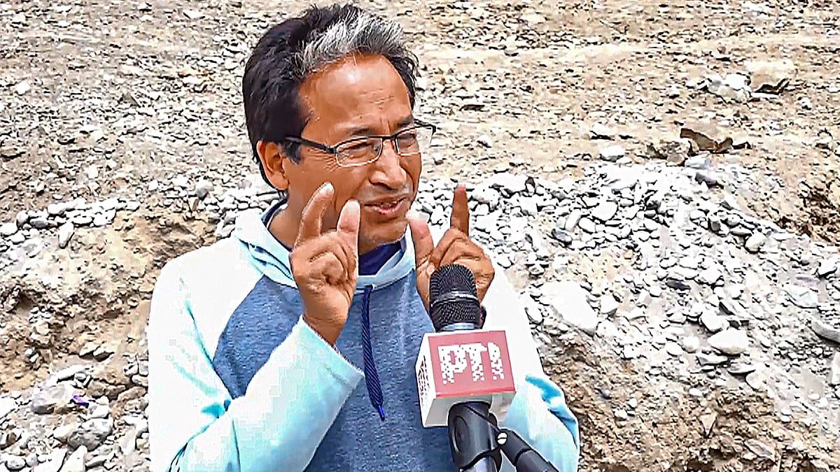 Sonam Wangchuk during an interview with PTI in Ladakh 20 May (photo: PTI)