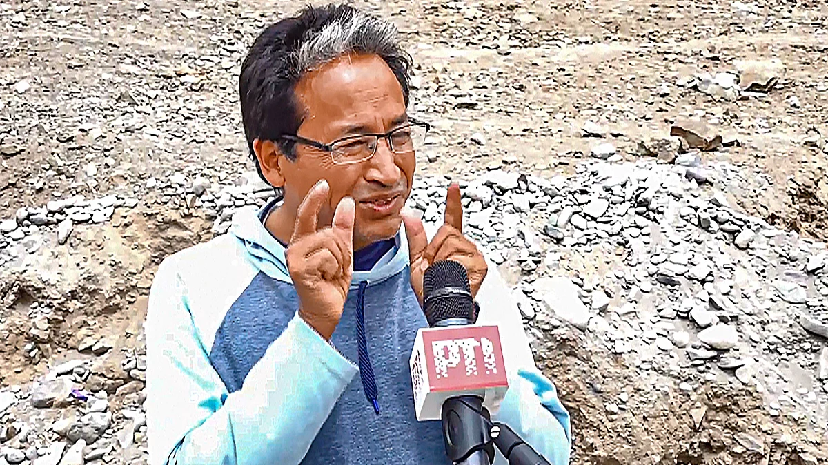 Sonam Wangchuk during an interview with PTI in Ladakh 20 May (photo: PTI)