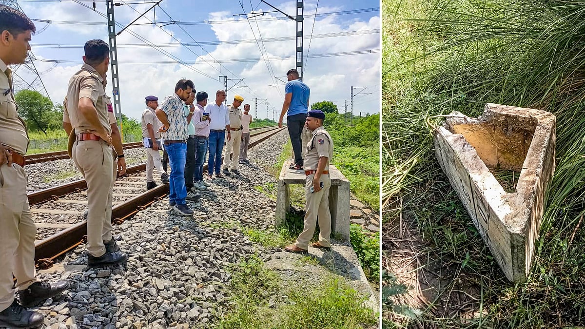 Attempt to derail goods train in Ajmer, cement blocks found on tracks