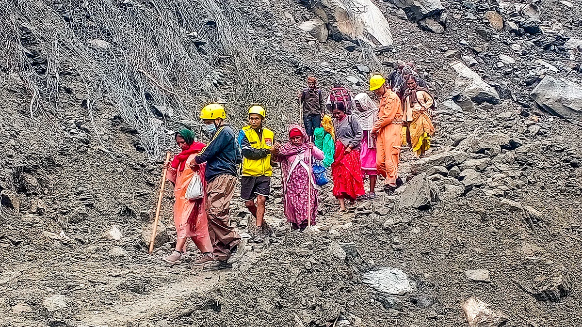SDRF conducts rescue operation in Kedarnath on 10 September (photo: PTI) 