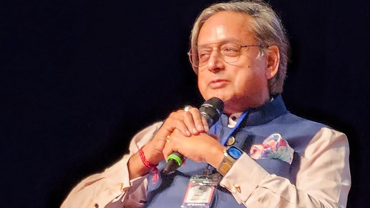 Shashi Tharoor in Houston on 8 September (photo: PTI)