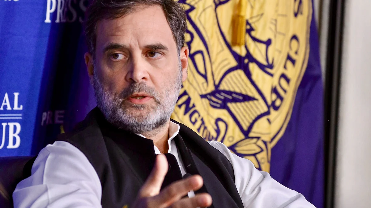 Rahul Gandhi in Washington DC on 11 September (photo: PTI)