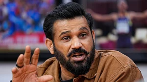 Actor Sohum Shah speaks during an interview with PTI