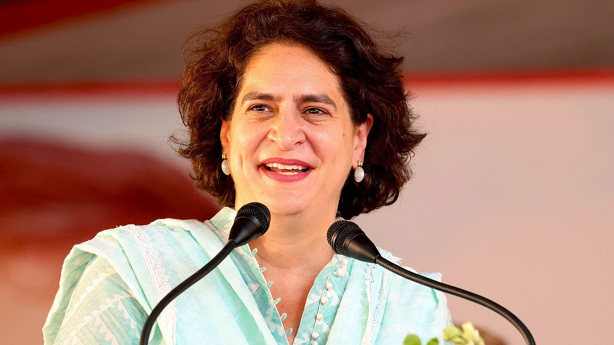 Congress leader Priyanka Gandhi in Rae Bareli on 11 June (photo: IANS) 