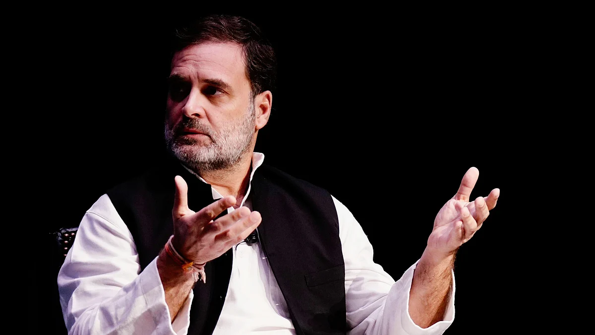 Rahul Gandhi interacting with students at Georgetown University, Washington DC