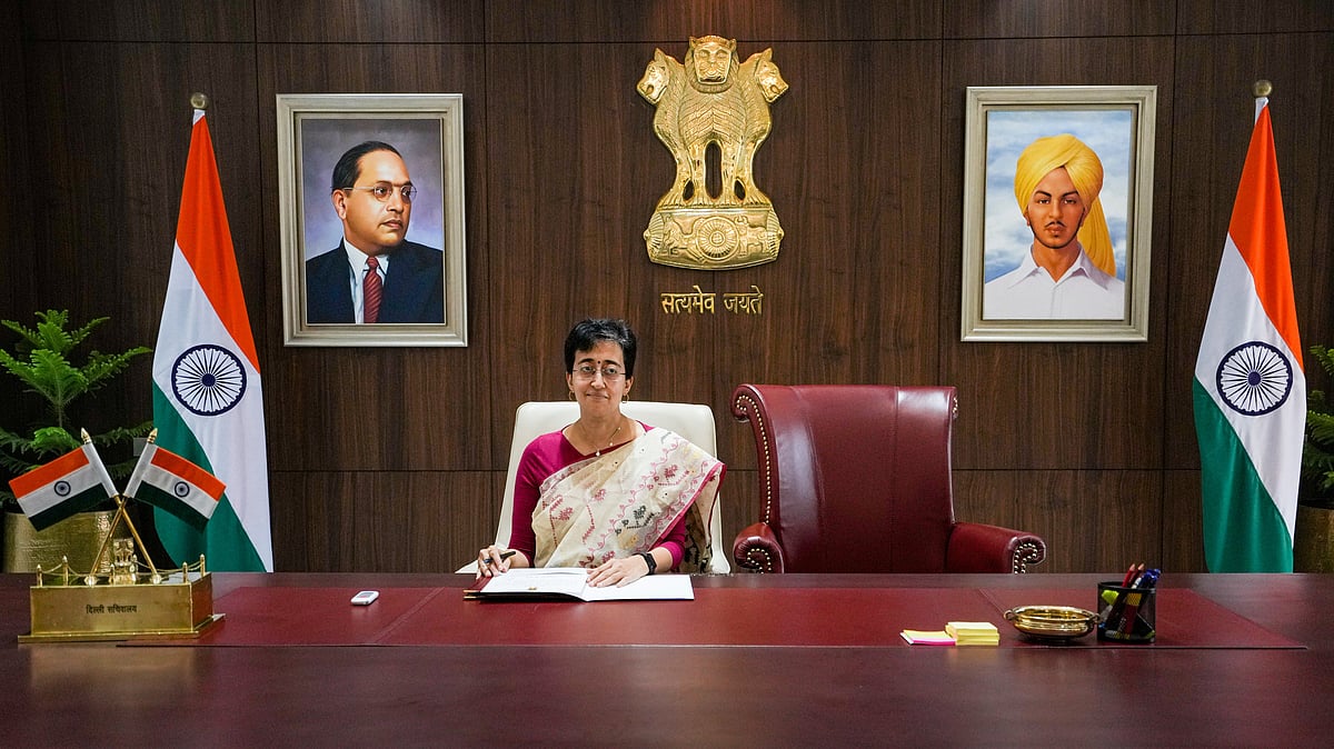 Atishi takes charge as Delhi chief minister on 23 September (photo: PTI) 