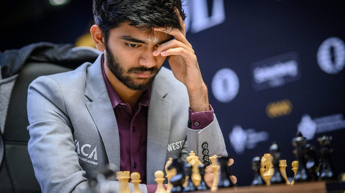 D Gukesh during the final round of the 45th Chess Olympiad in Budapest