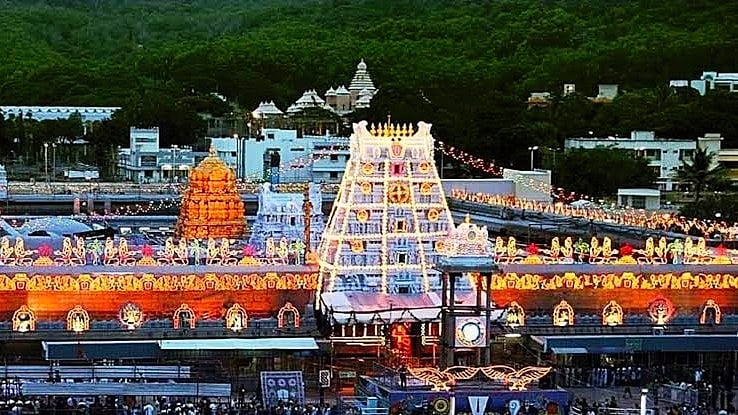 The Tirupati temple (photo courtesy: Tirumala Tirupati Devasthanams)