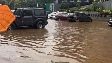 A waterlogged street in Panaji (photo: @Its_Raji/X)