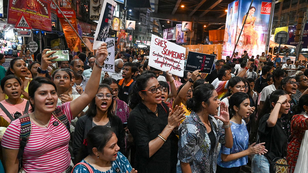 Kolkata: People take part in a protest march on 22 Sept