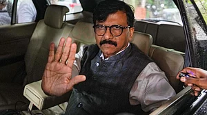 Shiv Sena (UBT) MP Sanjay Raut in Mumbai on 26 September (photo: PTI)