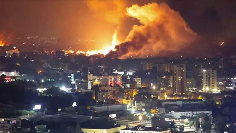 Visual of the Israeli airstrikes on Beirut (photo: IANS) 
