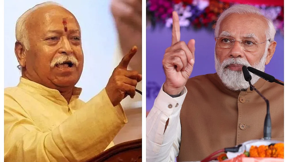 Mohan Bhagwat and Narendra Modi